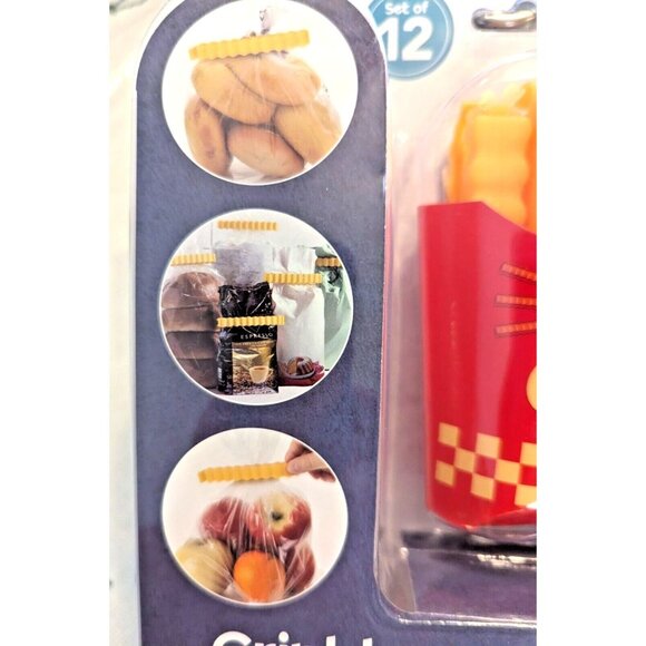 Crinkle-Cut Fries Bag Clips Set of 12 French-Fry Holder Magnetic for Fridge NIP - Picture 3 of 5